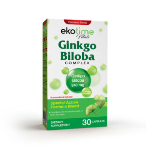 Ginkgo biloba, Ginseng, Ekotime vitals с витамином С