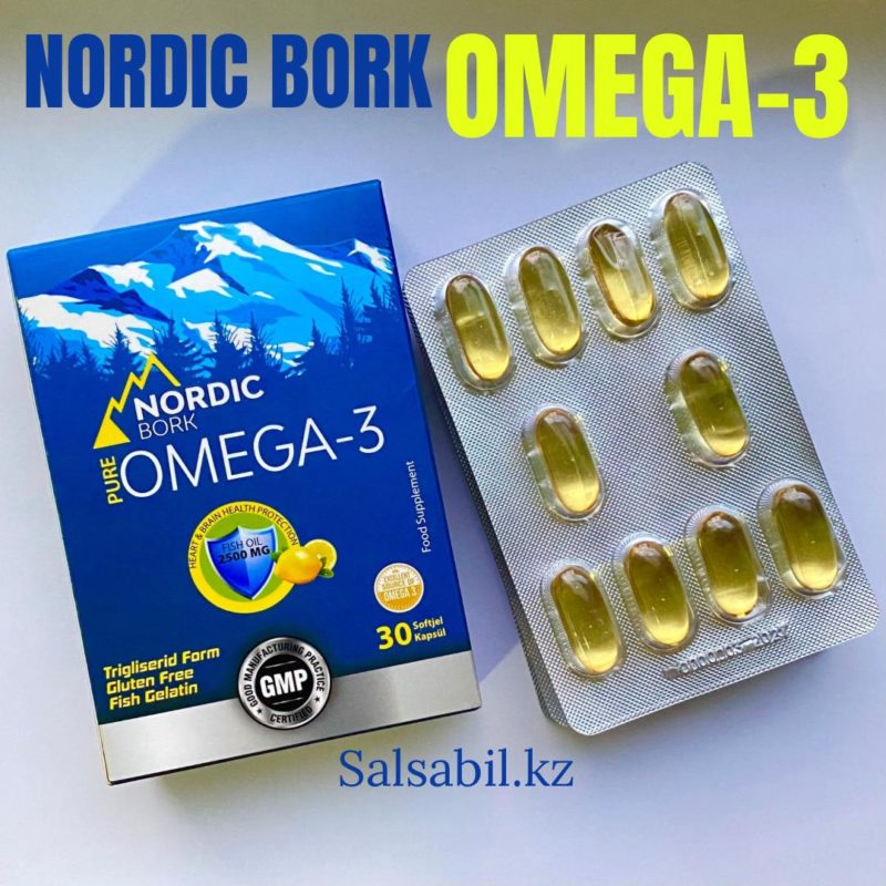 Nordic bork pure Omega-3, 2500 mg, 30 kapsul