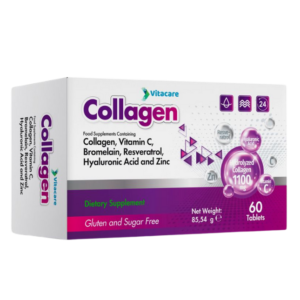 Collagen Vitacare c ресвератролом, бромелайном, гиалуроной кислотой 60 таблеток